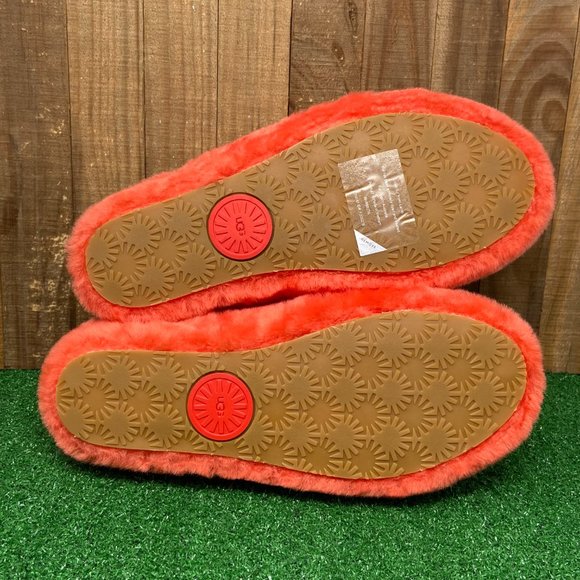 NEW UGG 1095119  Fluff Slide Slipper Red Currant Women's - Picture 5 of 9